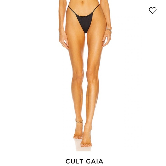 Cult Gaia Swim Cult Gaia Liza Black Bikini Bottom Nwt Size Medium